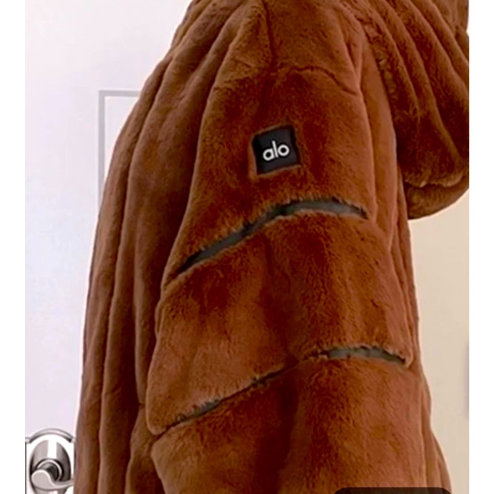 Alo Brown Faux Fur Jacket NWT